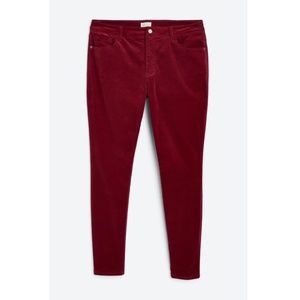 Burgundy Red Corduroy Skinny Pants/Jeans